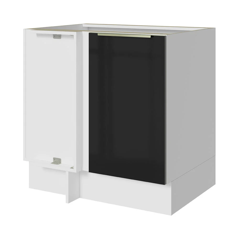 Bajo Mesada 80 cm x 60 cm, 1 Puerta Lux Blanco/Negro