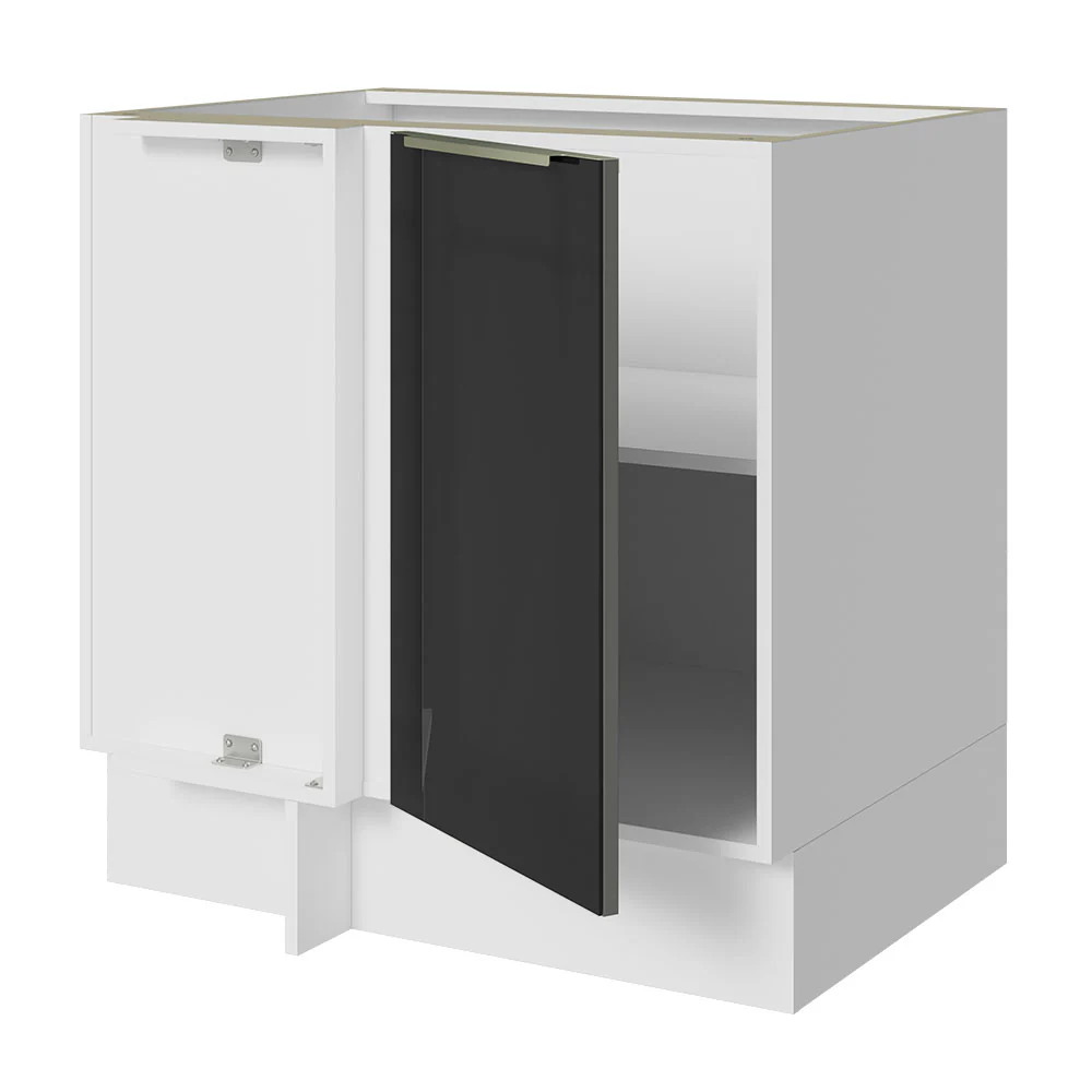 Bajo Mesada 80 cm x 60 cm, 1 Puerta Lux Blanco/Negro - Image 7
