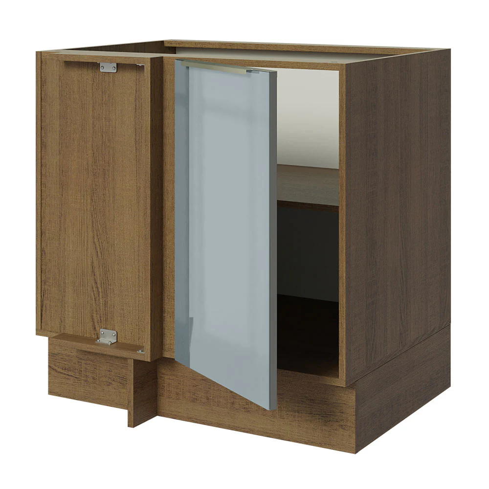 Bajo Mesada 80 cm x 60 cm, Sin cajones 1 Puerta Lux Marrón/Gris - Image 7
