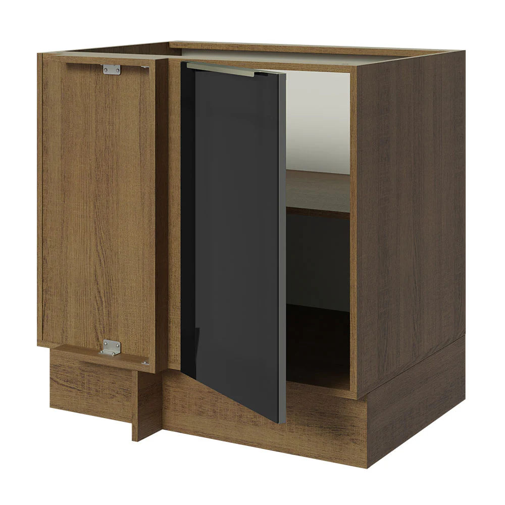 Bajo Mesada 80 cm x 60 cm, Sin cajones 1 Puerta Lux Marrón/Negro - Image 7