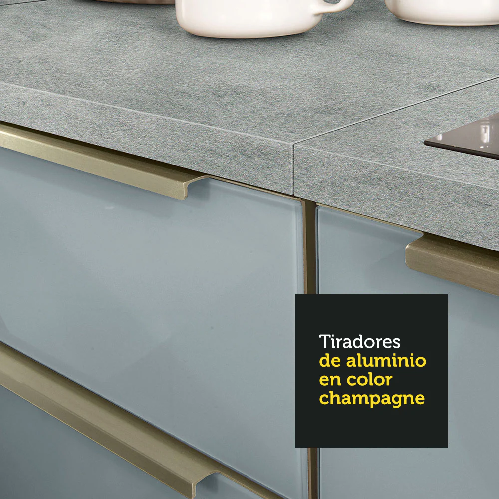 Bajo Mesada 80 cm x 60 cm, 2 Puertas Lux Blanco/Gris - Image 5