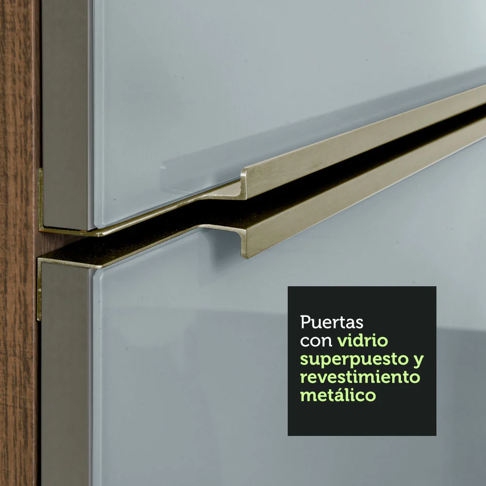 Bajo Mesada 80 cm x 60 cm, 2 Puertas Lux Marrón/Gris - Image 6