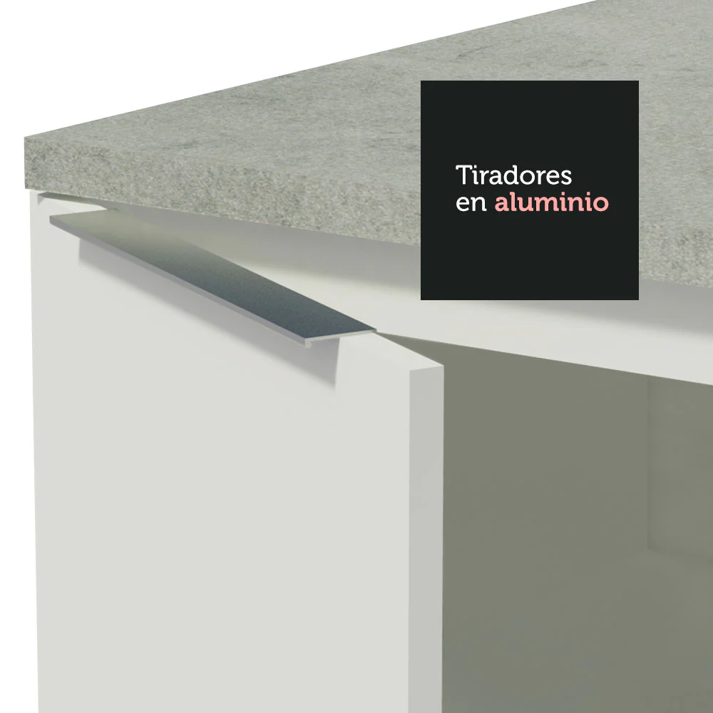 Bajo Mesada 80 cm Sin cajones 2 Puertas Stella Blanco - Image 4