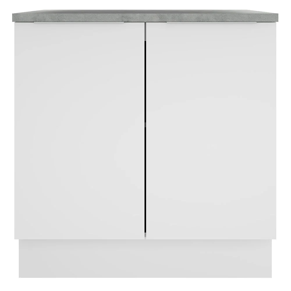 Bajo Mesada 80 cm Sin cajones 2 Puertas Stella Blanco - Image 7