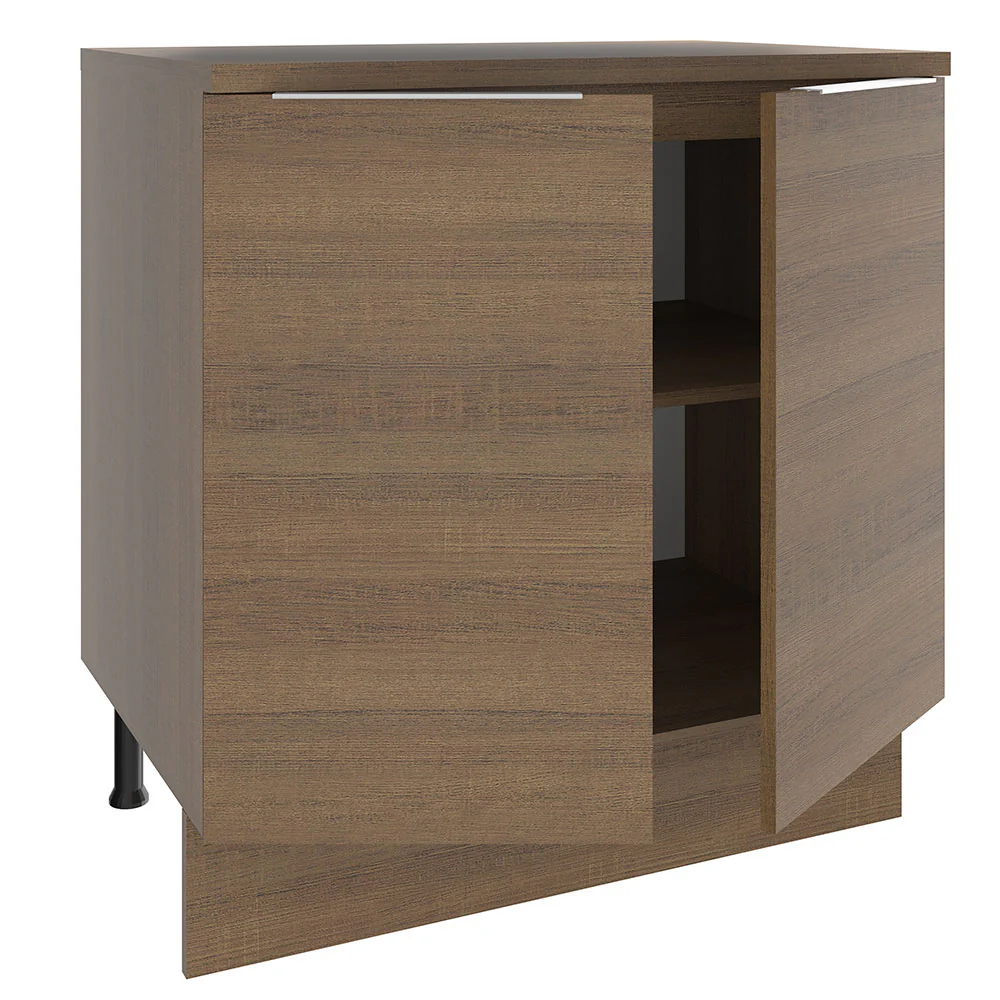 Bajo Mesada 80 cm Sin cajones 2 Puertas Stella Marrón - Image 7