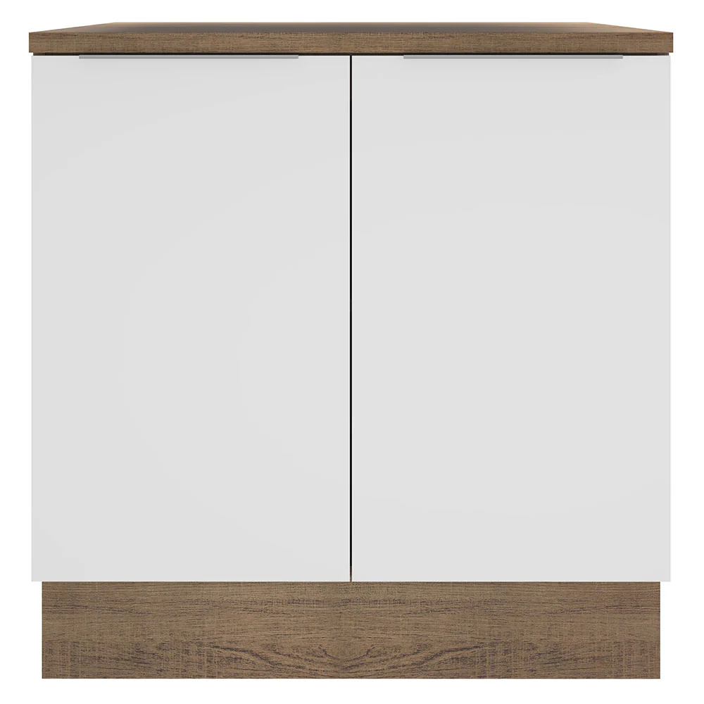 Bajo Mesada 80 cm Sin cajones 2 Puertas Stella Marrón/Blanco - Image 5