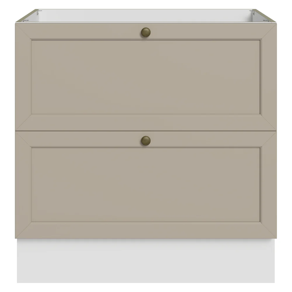 Bajo Mesada 80 x 60 cm 2 Cajones (Sin Mesada) Blanco/Crema Vik Madesa - Image 10