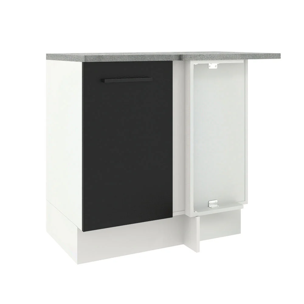 Bajo Mesada 94 cm Sin cajones 1 Puerta Agata Blanco/Negro