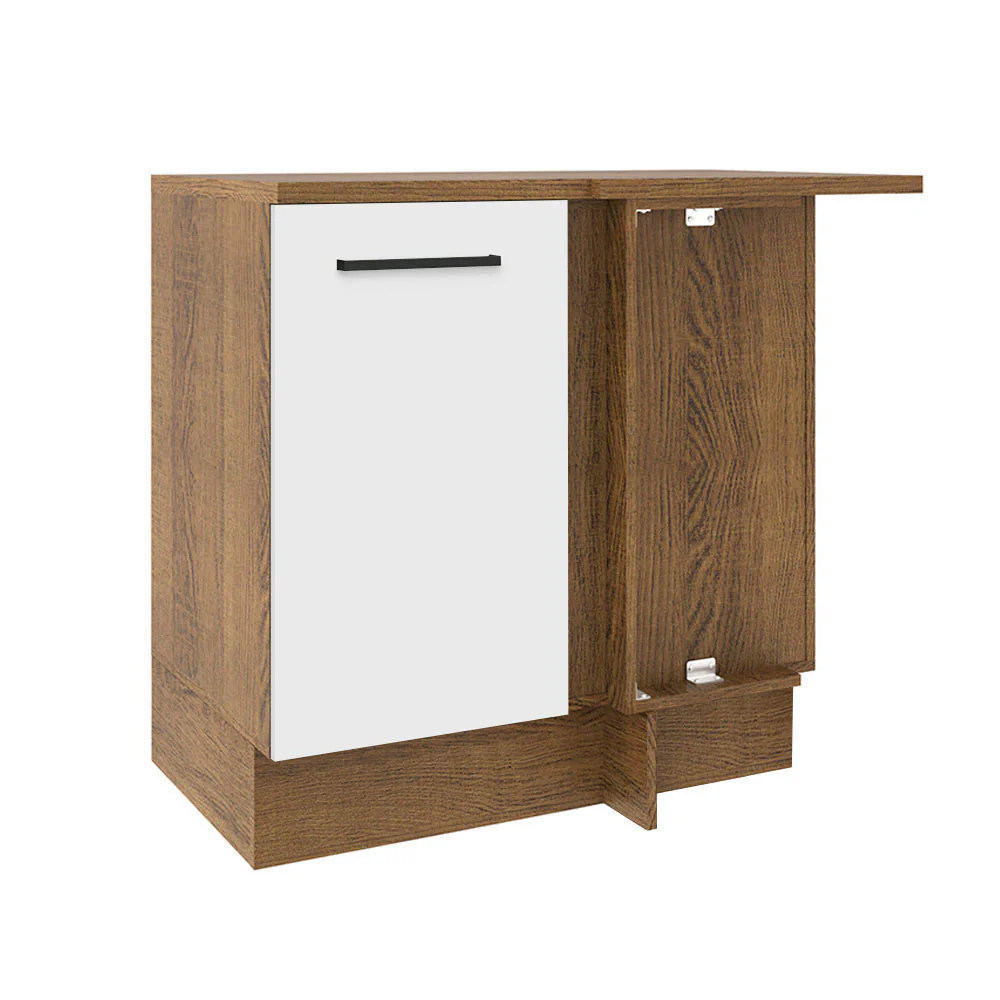 Bajo Mesada 94 cm Sin cajones 1 Puerta Agata Marrón/Blanco