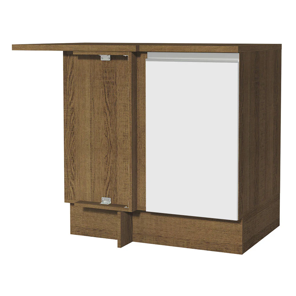 Bajo Mesada 94 cm Sin cajones 1 Puerta Glamy Marrón/Blanco