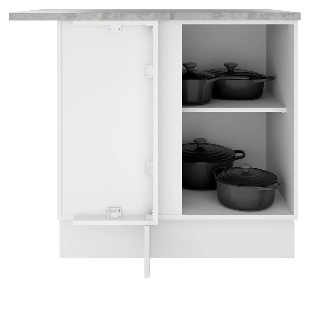 Bajo Mesada 94 cm Sin cajones 1 Puerta Stella Blanco - Image 7