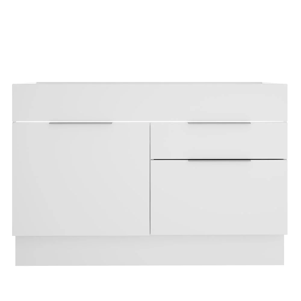 Bajo Mesada para Bacha 120 cm 1 Puerta e 2 Cajones (Sin Mesada y Bacha) Blanco Stella Madesa - Image 8