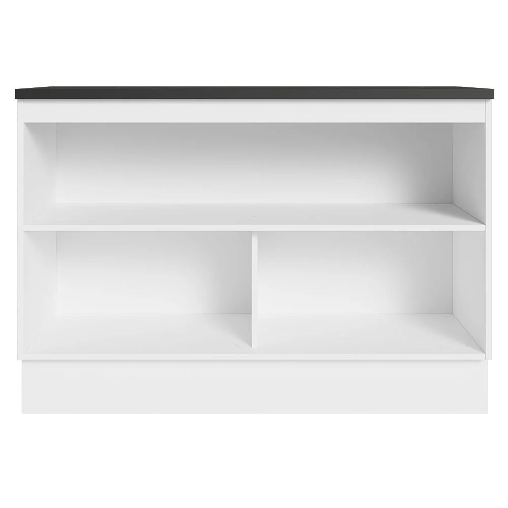 Bajo Mesada Cocina 100% MDF 120 cm 2 Puertas (Con Mesada) Blanco/Marrón Acordes Madesa - Image 6