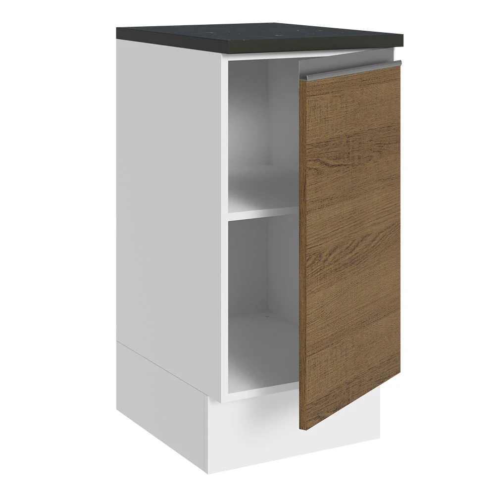 Bajo Mesada Cocina 100% MDF 40 cm 1 Puerta Blanco/Marrón Acordes Madesa - Image 5