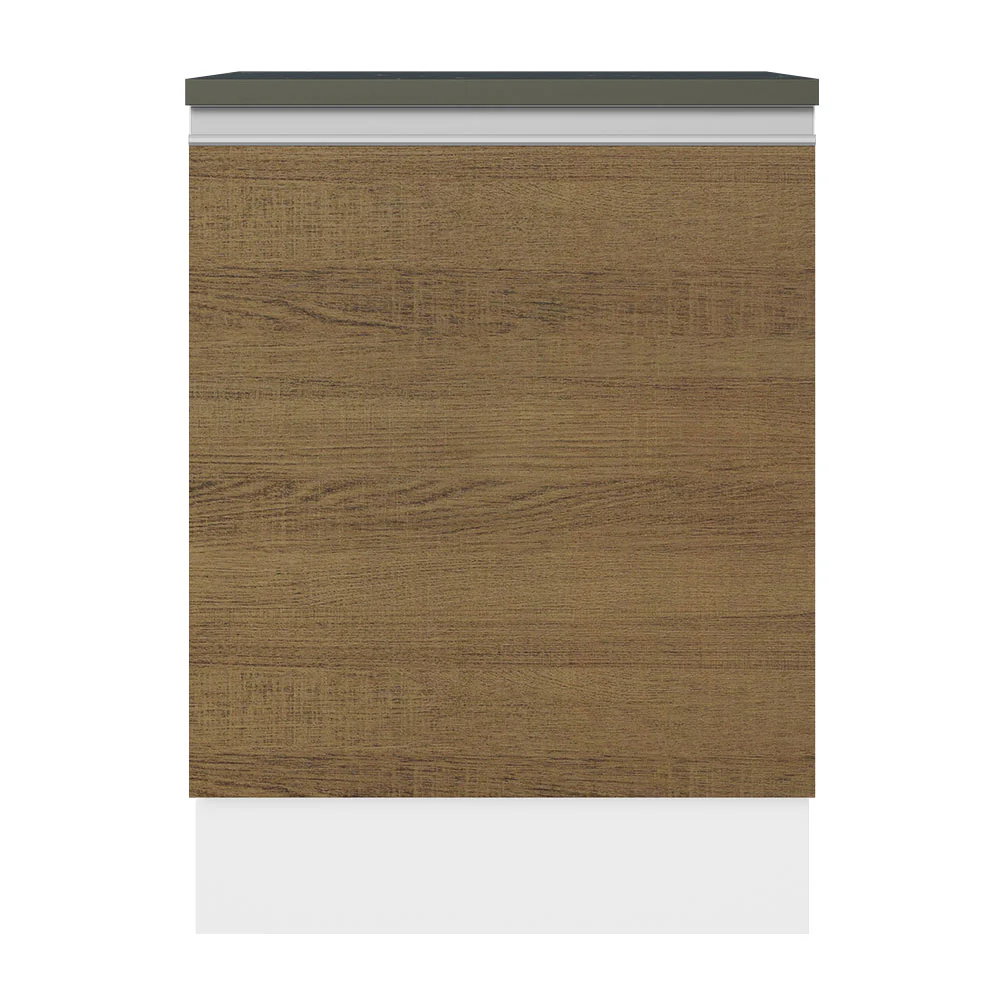 Bajo Mesada Cocina 100% MDF 60 cm 1 Puerta Blanco/Marrón Acordes Madesa - Image 6
