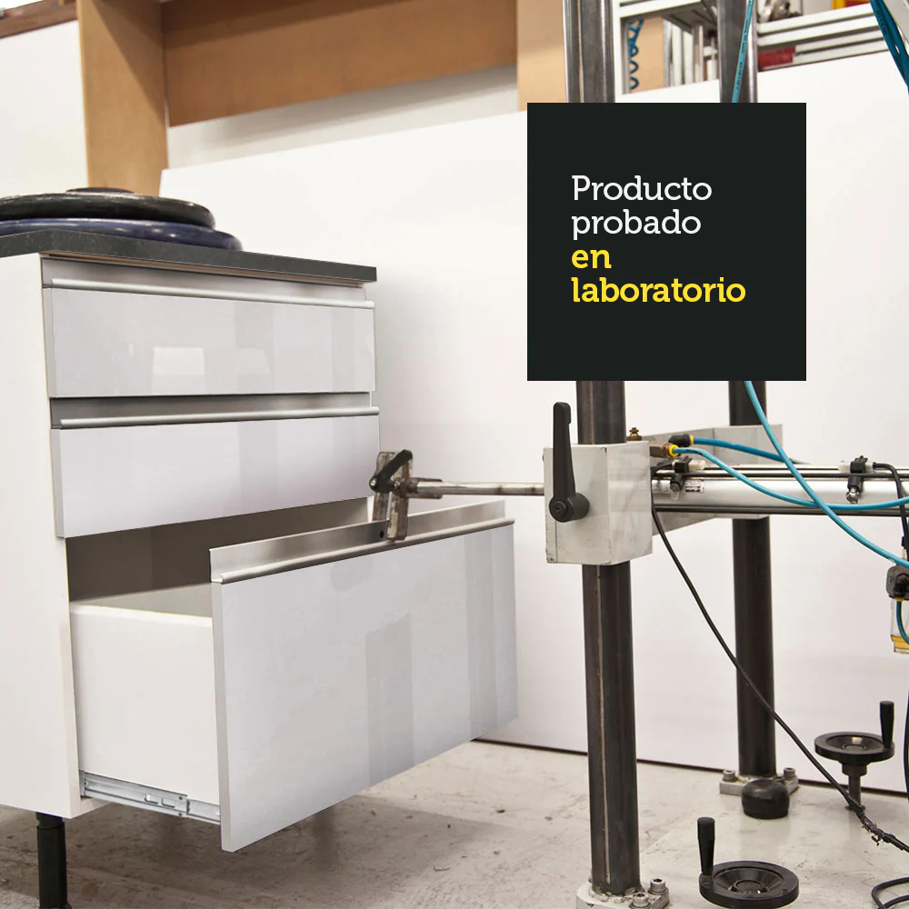 Bajo Mesada Cocina 100% MDF 60 cm 1 Puerta Frente Blanco Brillante Acordes Madesa - Image 5