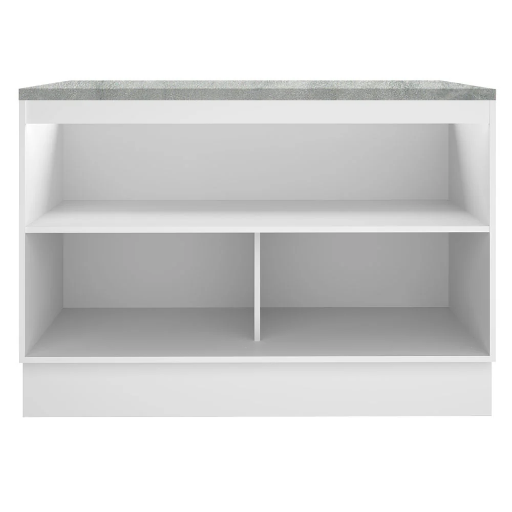 Bajo Mesada Cocina 120 x 60 cm 2 Puertas (Con Mesada) Blanco Stella Madesa - Image 8