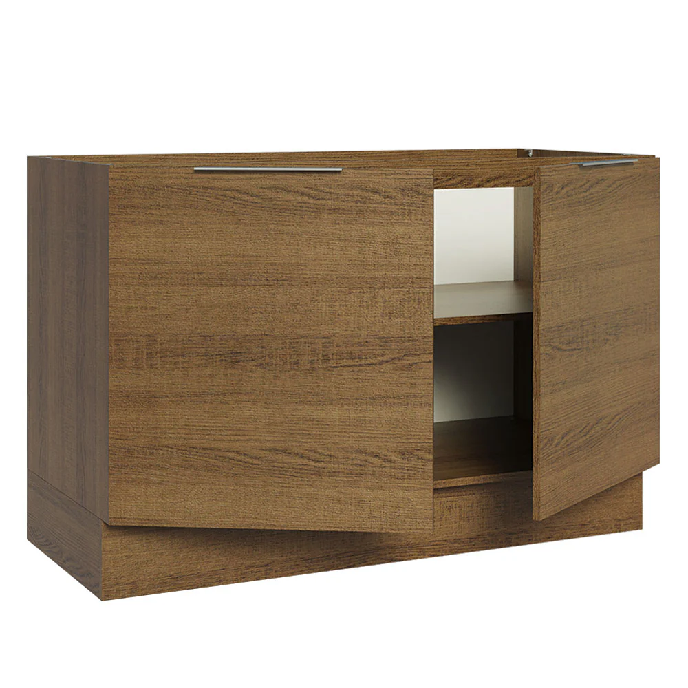 Bajo Mesada Cocina 120 x 60 cm 2 Puertas (Sin Mesada) Marrón Stella Madesa - Image 6