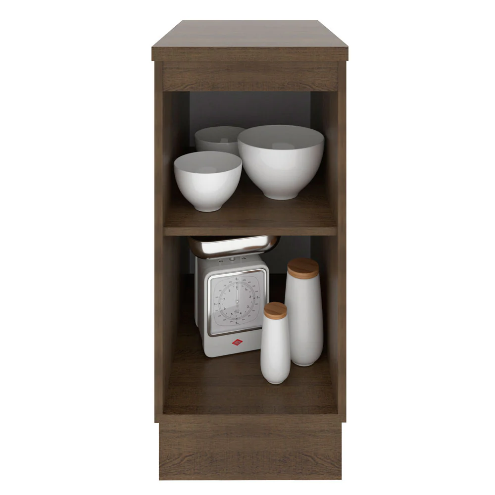Bajo Mesada Cocina 35 cm 1 Puerta Marrón/Blanco Stella Madesa - Image 5