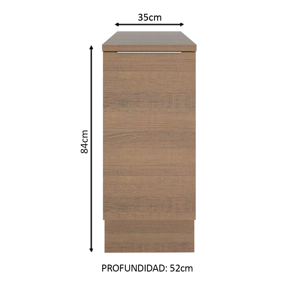 Bajo Mesada Cocina 35 cm 1 Puerta Marrón Stella Madesa - Image 2
