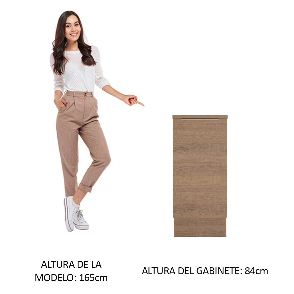 Bajo Mesada Cocina 35 cm 1 Puerta Marrón Stella Madesa - Image 3