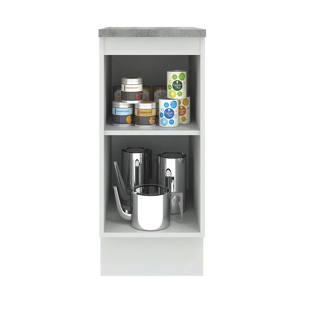 Bajo Mesada Cocina 35 x 60 cm 1 Puerta (Con Mesada) Blanco/Gris Agata Madesa - Image 6