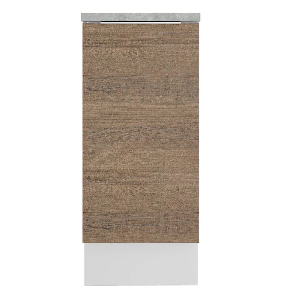 Bajo Mesada Cocina 35 x 60 cm 1 Puerta (Con Mesada) Blanco/Marrón Stella Madesa - Image 7