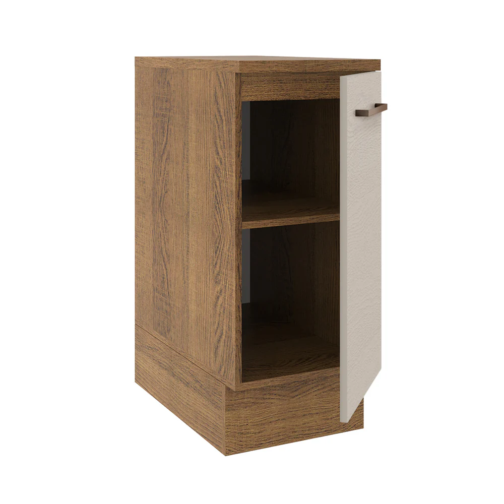 Bajo Mesada Cocina 35 x 60 cm 1 Puerta (Con Mesada) Marrón/Crema Agata Madesa - Image 6