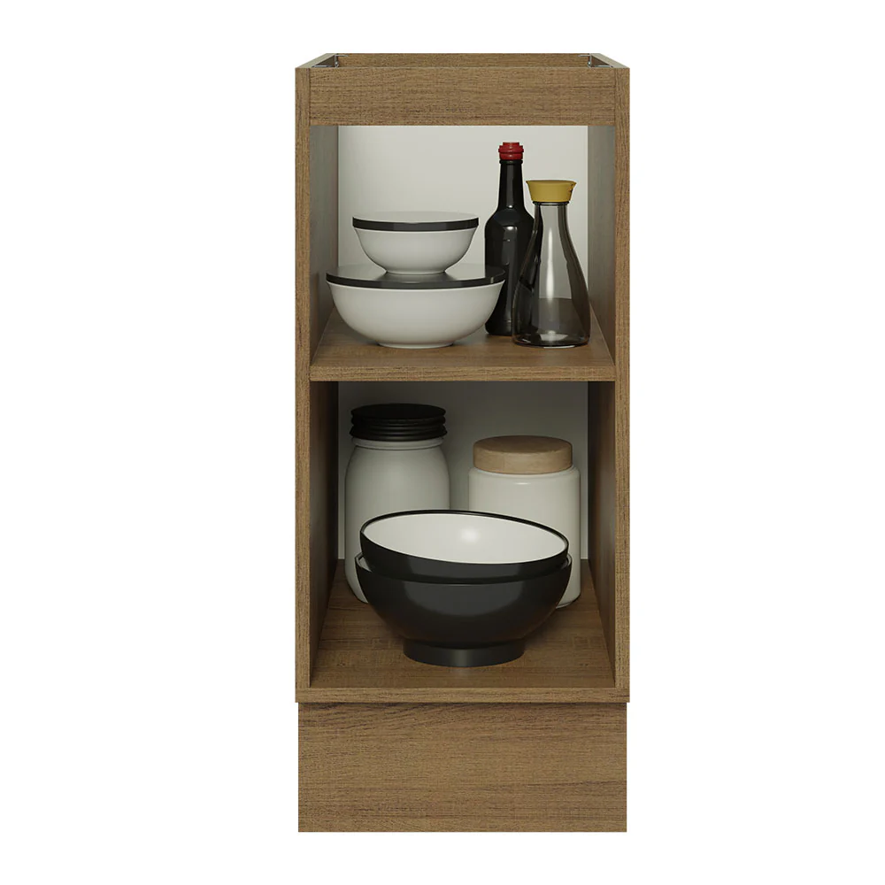 Bajo Mesada Cocina 35 x 60 cm 1 Puerta (Sin Mesada) Marrón/Blanco Stella Madesa - Image 6