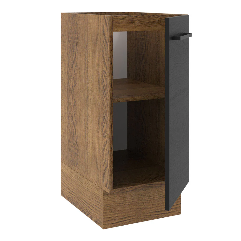 Bajo Mesada Cocina 35 x 60 cm 1 Puerta (Sin Mesada) Marrón/Negro Agata Madesa - Image 6