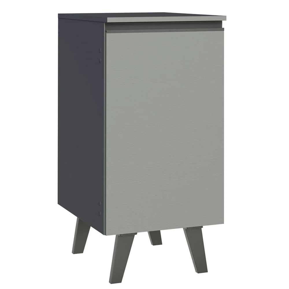 Bajo Mesada Cocina 40 cm 1 Puerta con Patas Gris Nice Madesa