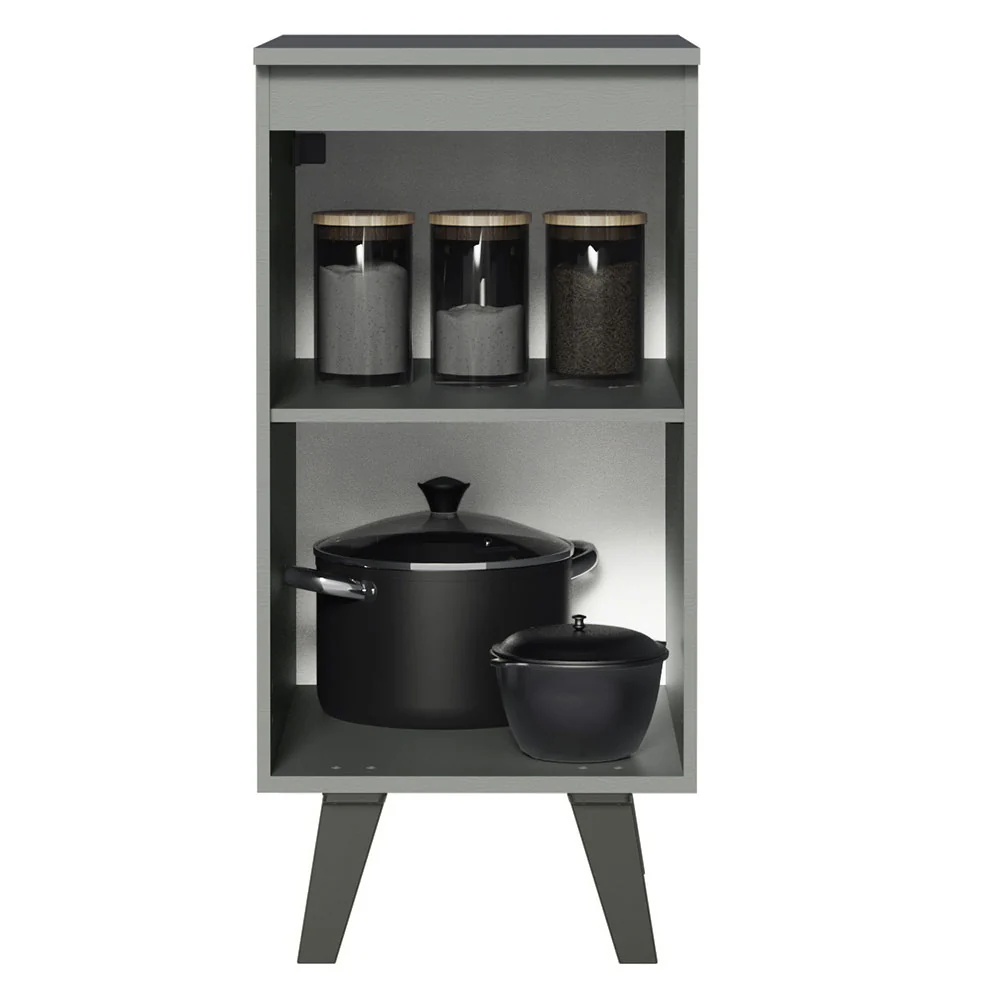 Bajo Mesada Cocina 40 cm 1 Puerta con Patas Gris Nice Madesa - Image 7