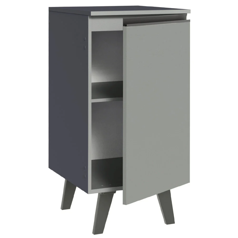 Bajo Mesada Cocina 40 cm 1 Puerta con Patas Gris Nice Madesa - Image 8