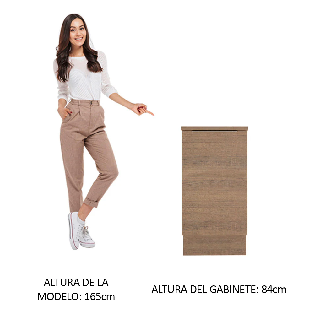 Bajo Mesada Cocina 40 cm 1 Puerta Marrón Stella Madesa - Image 3