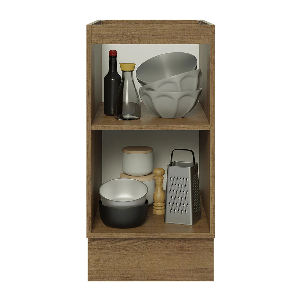 Bajo Mesada Cocina 40 x 60 cm 1 Puerta (Sin Mesada) Marrón/Blanco Stella Madesa - Image 6