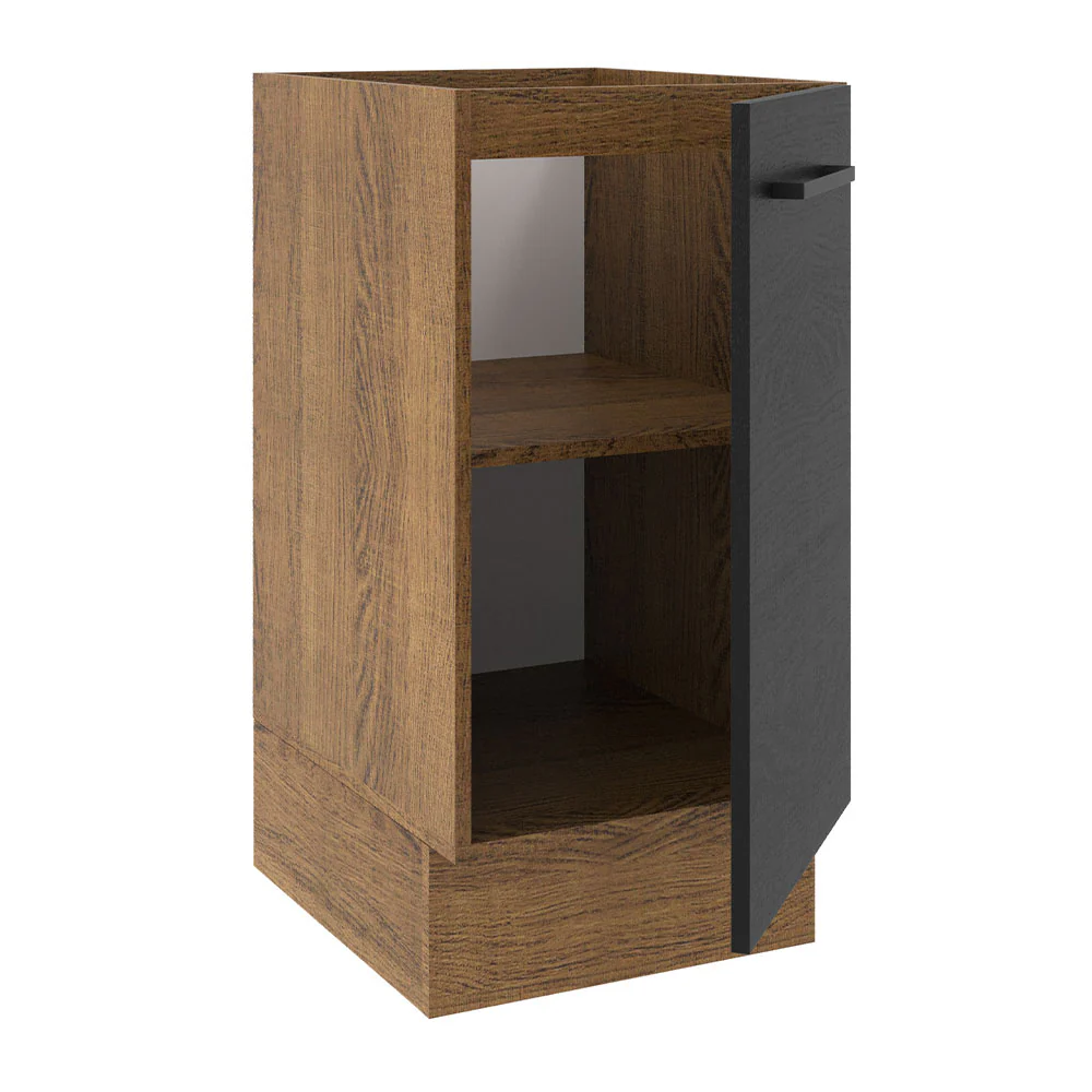 Bajo Mesada Cocina 40 x 60 cm 1 Puerta (Sin Mesada) Marrón/Negro Agata Madesa - Image 6