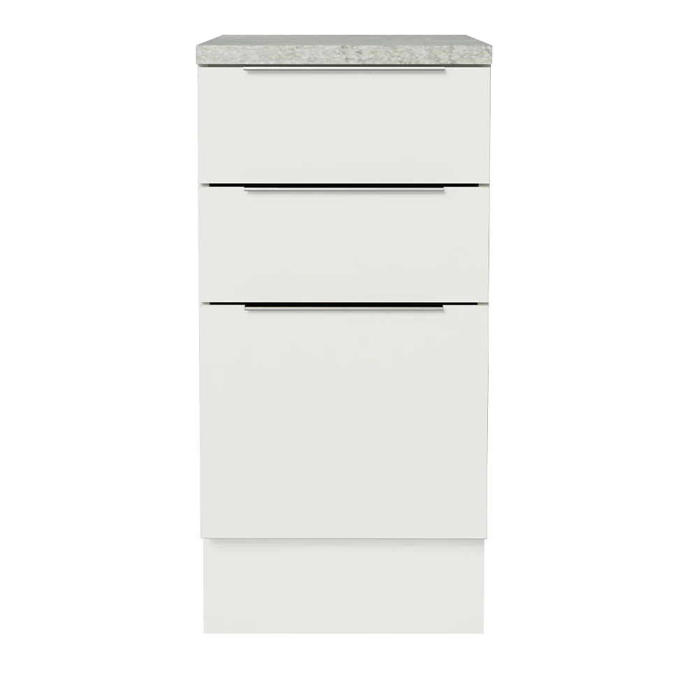 Bajo Mesada Cocina 40 x 60 cm 3 Cajones (Con Mesada) Blanco Stella Madesa - Image 7