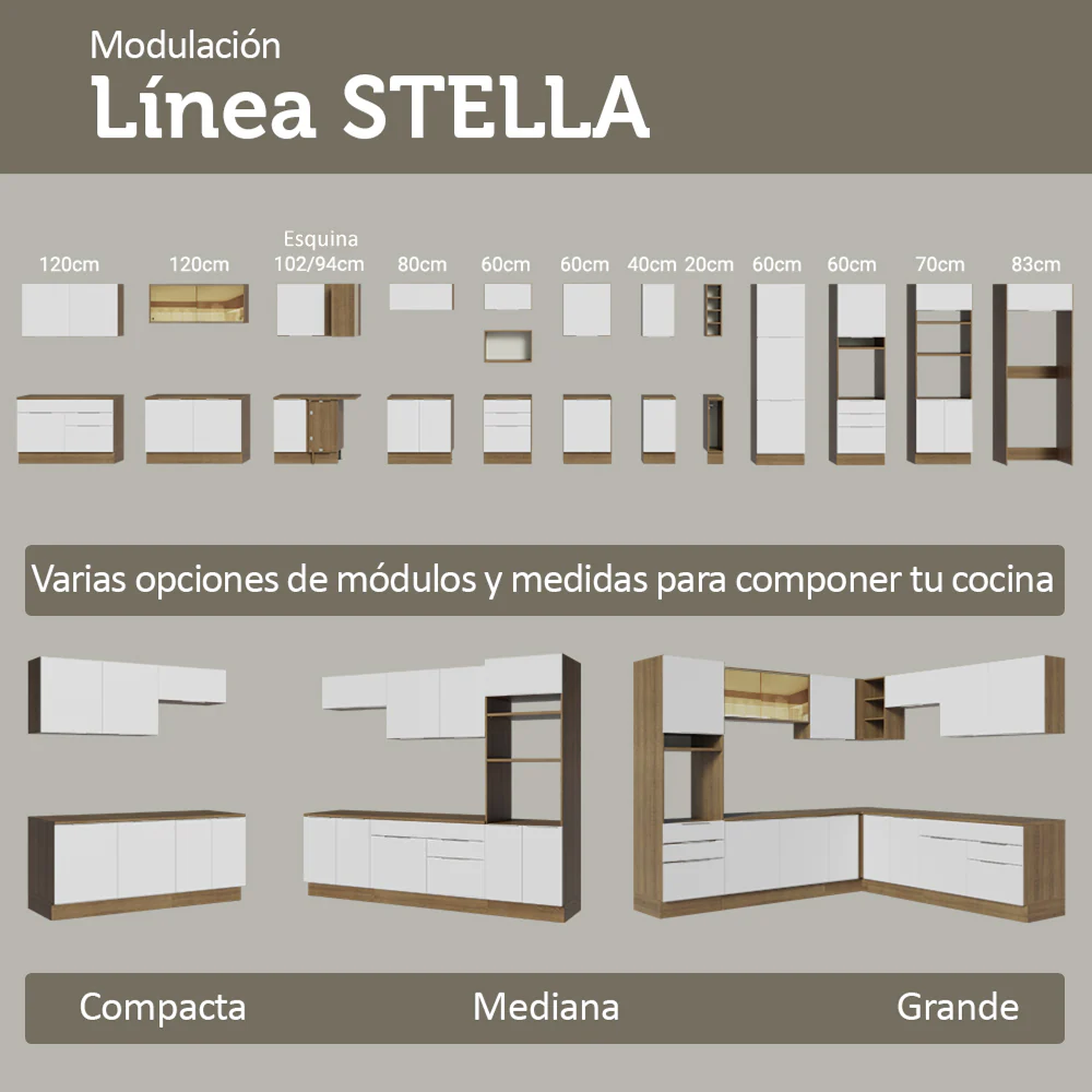 Bajo Mesada Cocina 50cm 1 Puerta Madesa Stella - Image 9