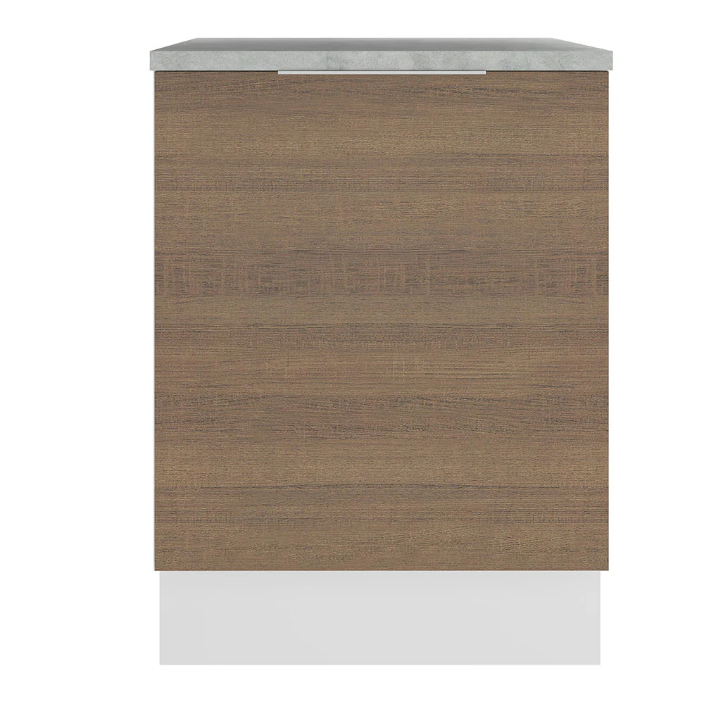 Bajo Mesada Cocina 60 cm 1 Puerta Blanco/Marrón Stella Madesa - Image 7