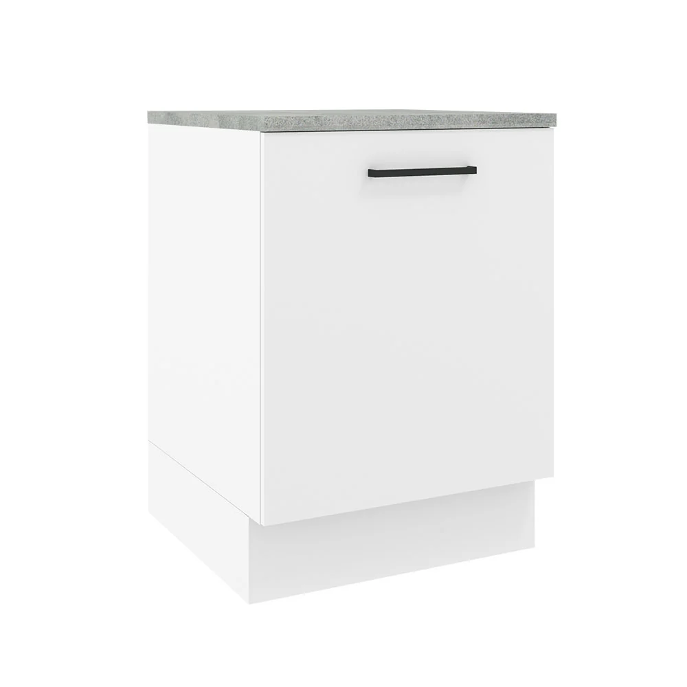Bajo Mesada Cocina 60 x 60 cm 1 Puerta (Con Mesada) Blanco Agata Madesa