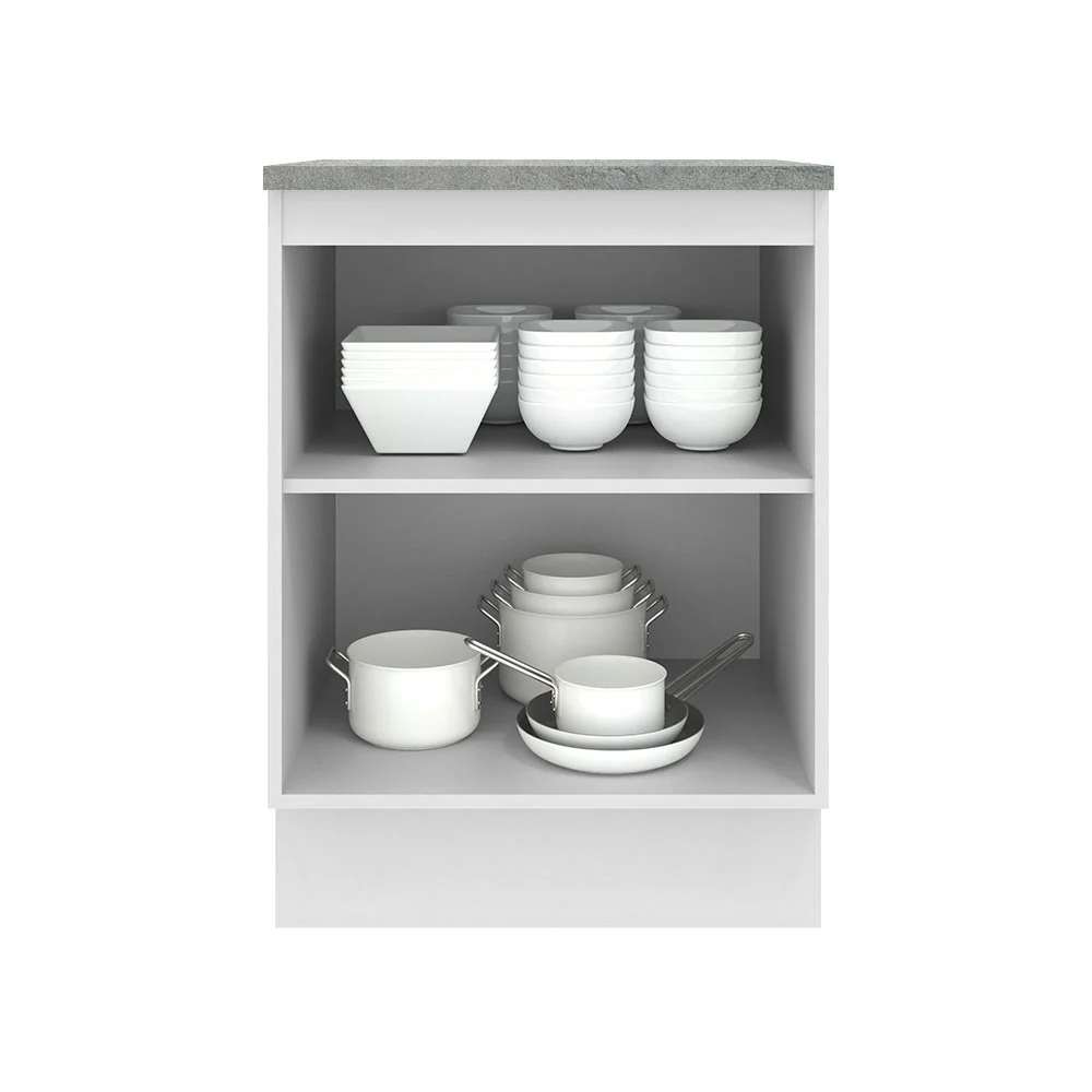 Bajo Mesada Cocina 60 x 60 cm 1 Puerta (Con Mesada) Blanco Agata Madesa - Image 5