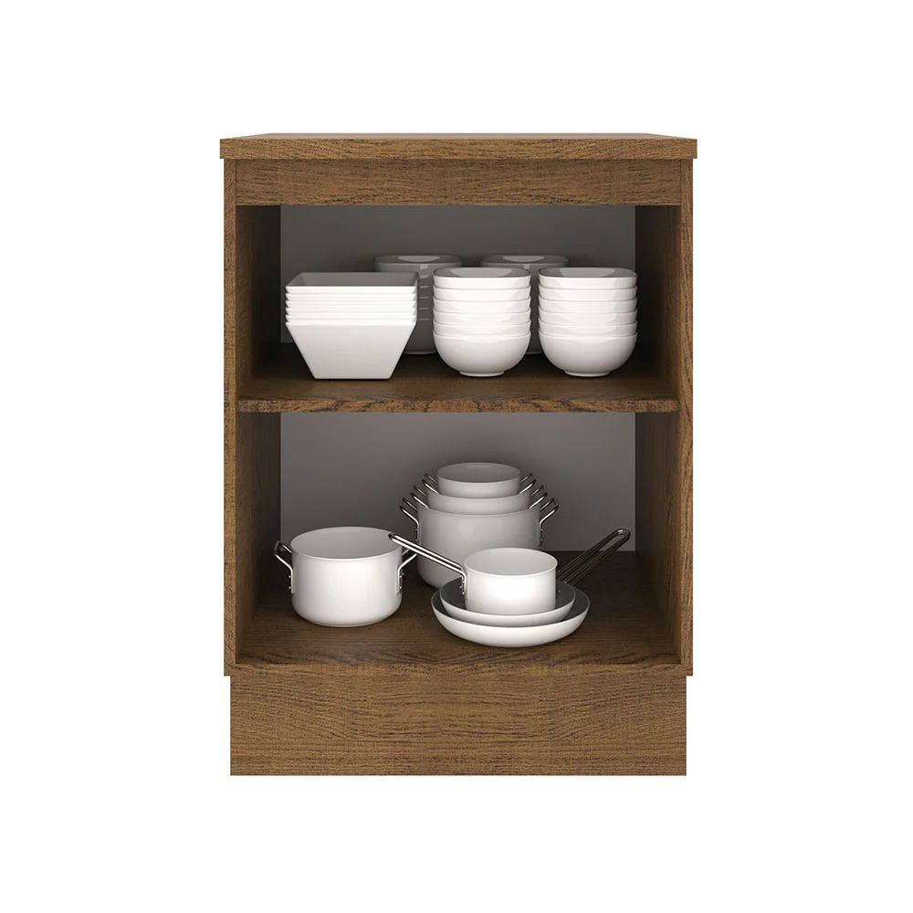 Bajo Mesada Cocina 60 x 60 cm 1 Puerta (Con Mesada) Marrón/Blanco Agata Madesa - Image 5