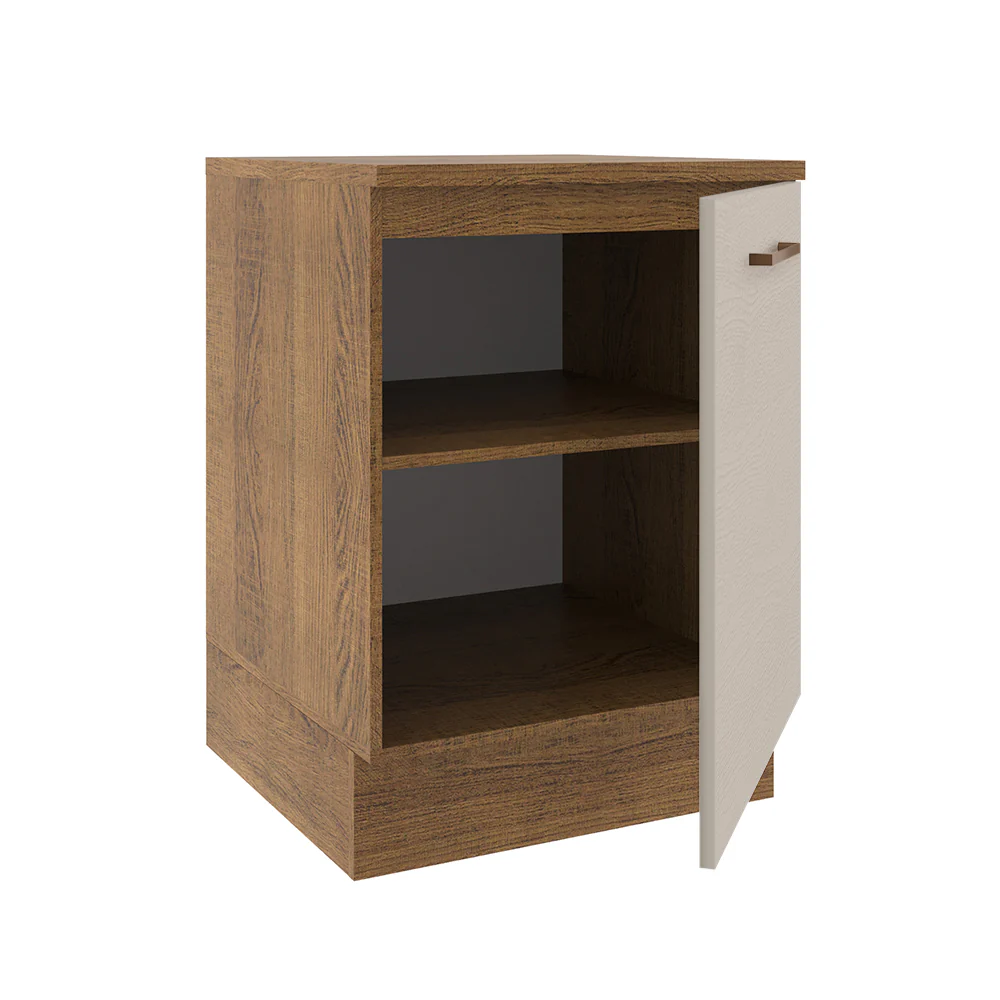 Bajo Mesada Cocina 60 x 60 cm 1 Puerta (Con Mesada) Marrón/Crema Agata Madesa - Image 6