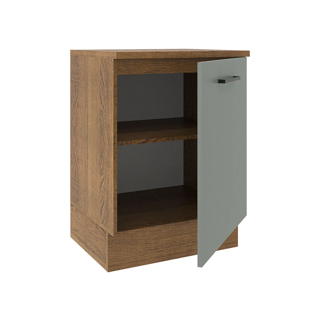 Bajo Mesada Cocina 60 x 60 cm 1 Puerta (Con Mesada) Marrón/Gris Agata Madesa - Image 6