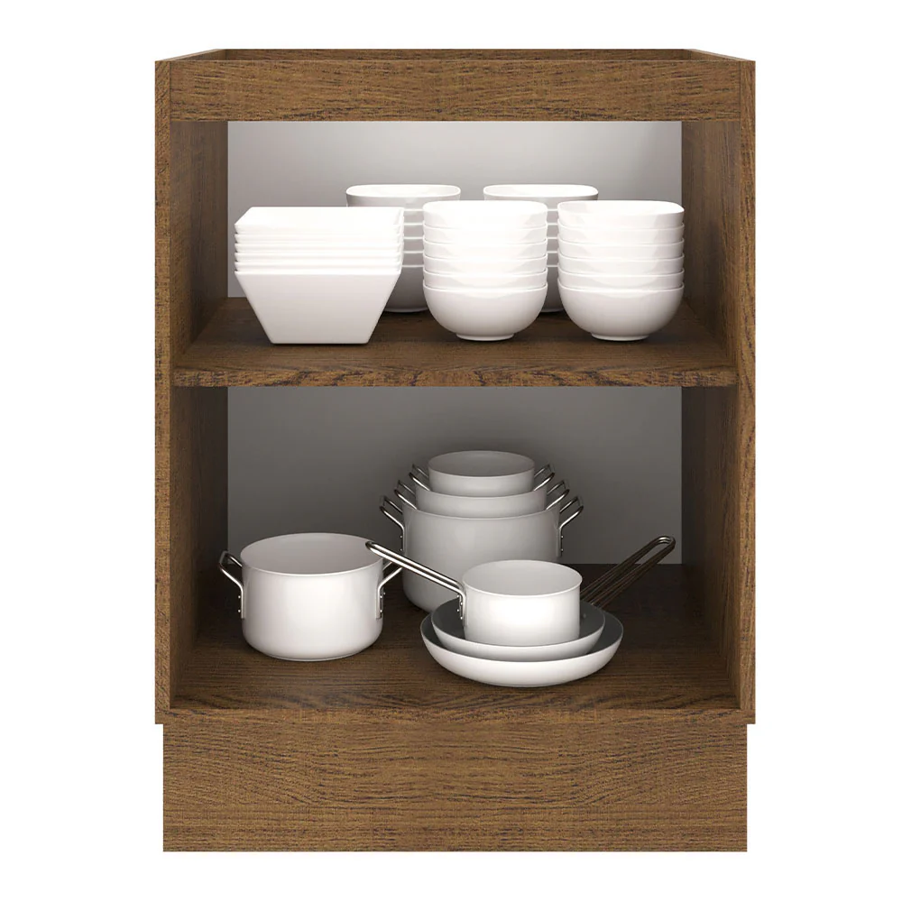 Bajo Mesada Cocina 60 x 60 cm 1 Puerta (Sin Mesada) Marrón/Blanco Agata Madesa - Image 5