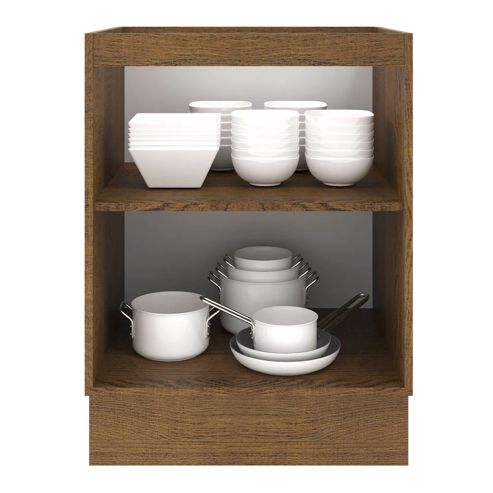 Bajo Mesada Cocina 60 x 60 cm 1 Puerta (Sin Mesada) Marrón/Crema Agata Madesa - Image 5