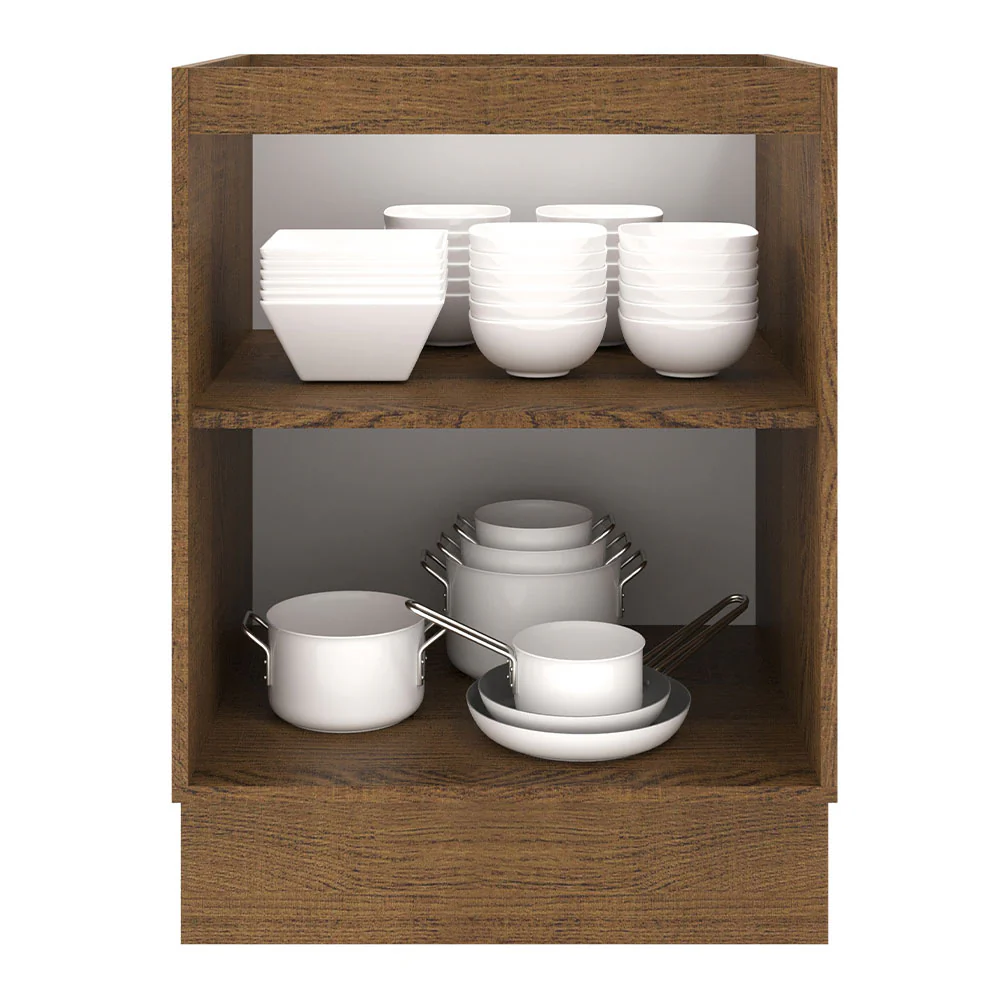 Bajo Mesada Cocina 60 x 60 cm 1 Puerta (Sin Mesada) Marrón/Gris Agata Madesa - Image 5