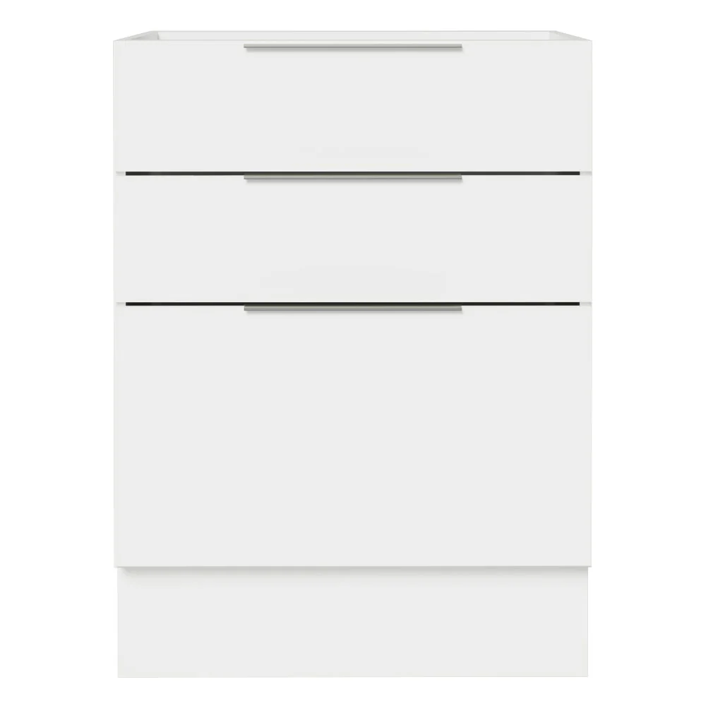 Bajo Mesada Cocina 60 x 60 cm 3 Cajones (Sin Mesada) Blanco Stella Madesa - Image 7