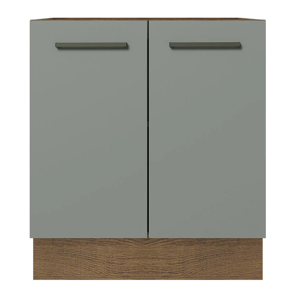 Bajo Mesada Cocina 70 x 60 cm 2 Puertas (Sin Mesada) Marrón/Gris Agata Madesa - Image 7