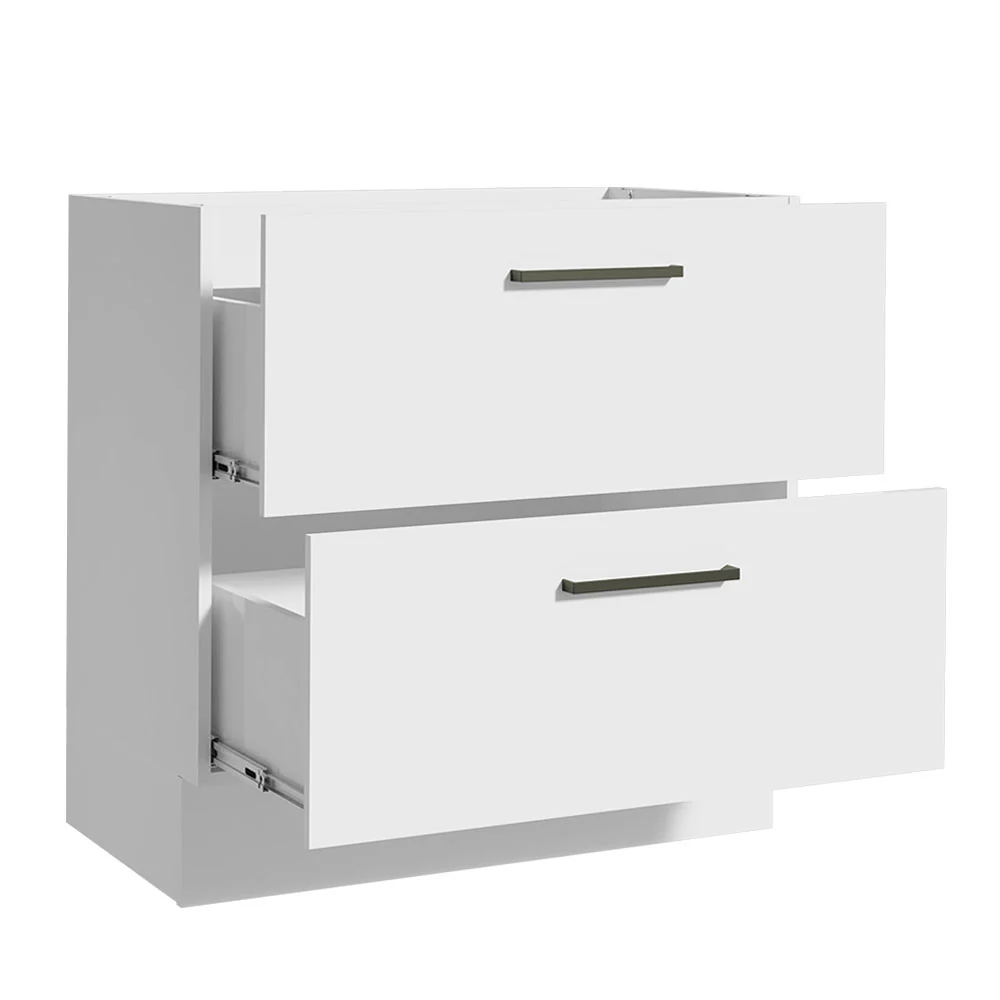 Bajo Mesada Cocina 80 x 60 cm 2 Cajones (Sin Mesada) Blanco Agata Madesa - Image 6